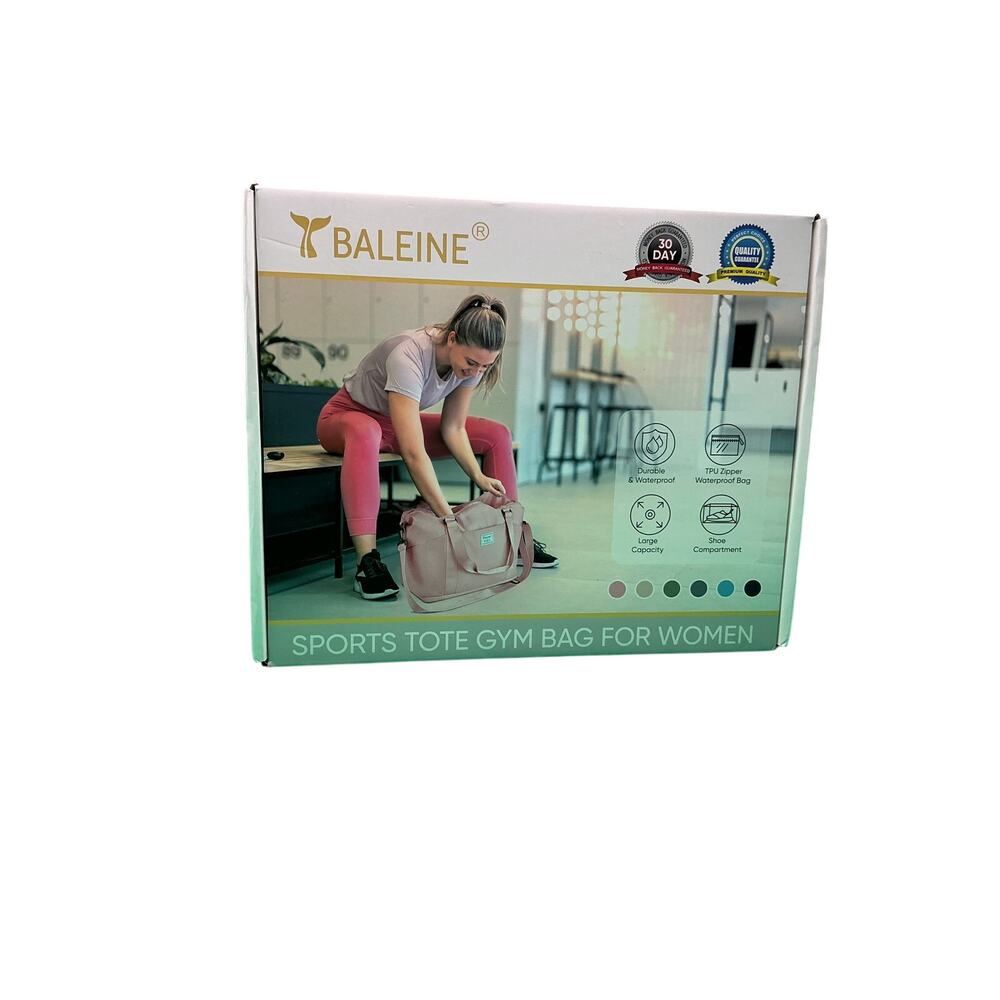 BALEINE Sports Tote Gym Bag for Women Weekender Carry-on, Large Duffel Bag Green